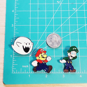 Mario Luigi Boo enamel pins 🍄 Super Mario Bros. pins Nintendo gamer gift NES