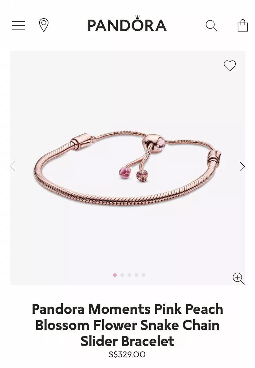 Pandora peach 2024 blossom necklace