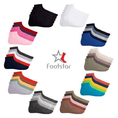 Footstar Herren & Damen Kurzschaft Socken (10 Paar) Baumwolle - Sneak It! - Afbeelding 1 van 14