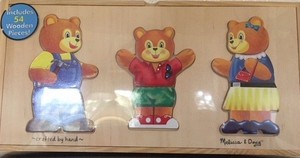 wooden bear dress up puzzle