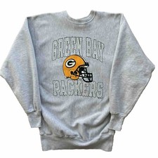 Vintage Green Bay Packers Sweatshirt 3XL Gray 90s Champion Reverse Weave NFL