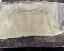 VINTAGE VAN RAALTE EMBROIDERED NIGHTIE / LINGERIE  PETITE YELLOW. MISSING TAG