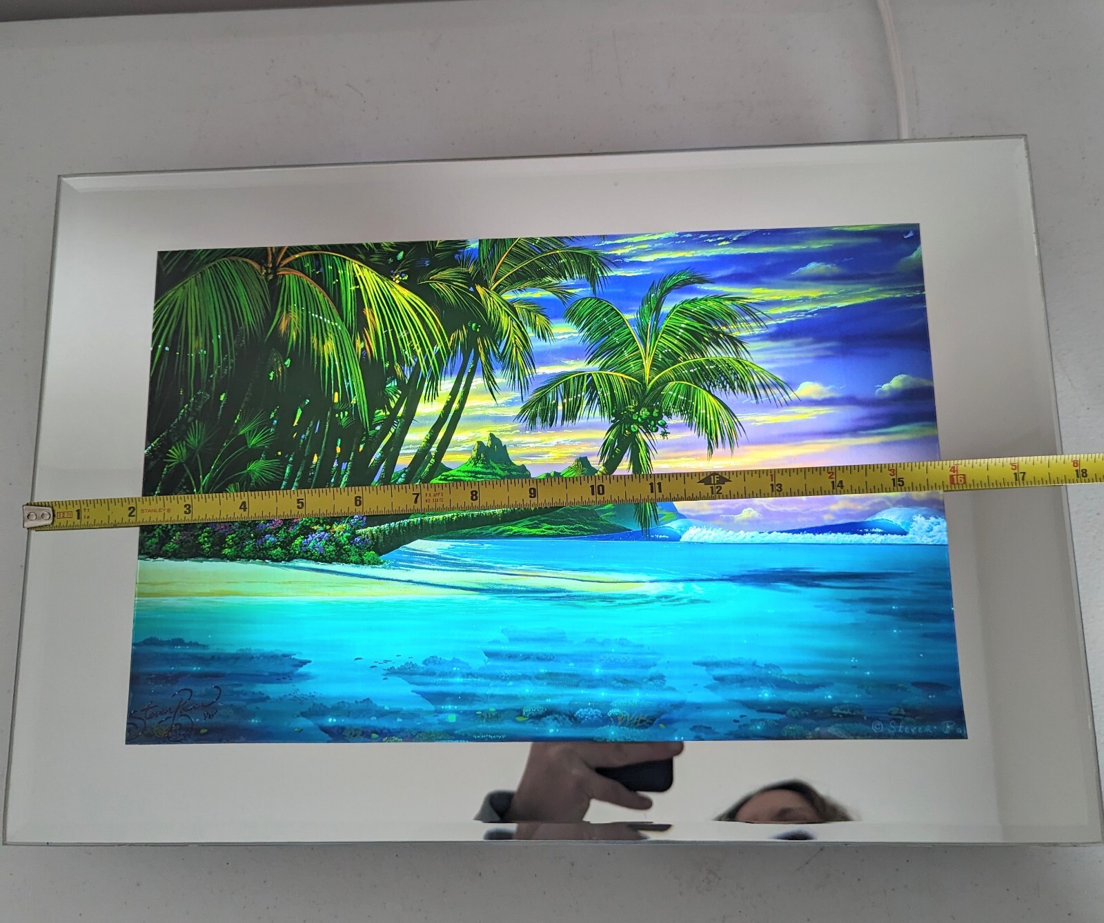 Rare 90s Light Up Motion Beach Wall Art Picture OCEAN and BIRD SOUNDS