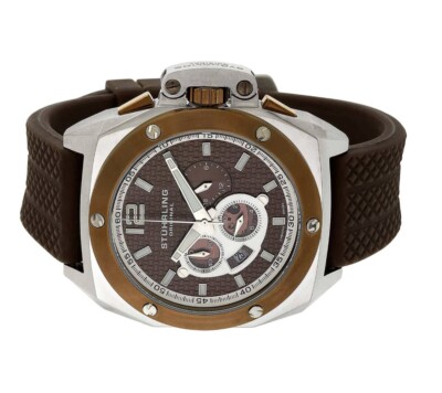 Stuhrling Expedition Men's Brown Chronograph Watch