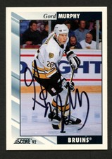 Gord Murphy #29 signed auto 1992-1993 Score American Version Hockey Card