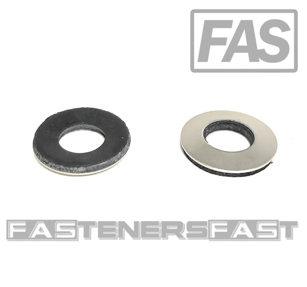 (50) 1/2 x 1" OD Stainless Steel Washer EPDM Neoprene Rubber Backed (Roofing)