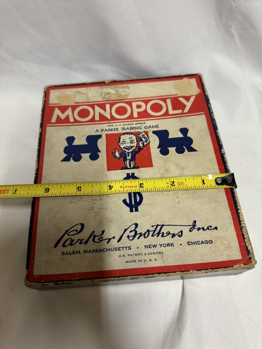 1935-1946 Vintage MONOPOLY Parker Brothers Board Game RARE WOODEN