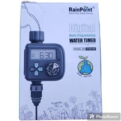 RainPoint Model ITV517P Digital Water Timer Multi Programming Hose Connect NEW