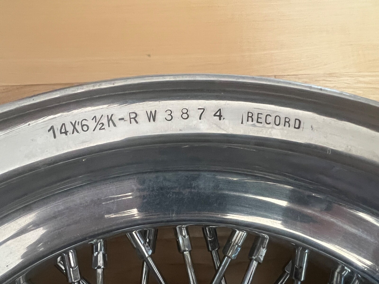 Ruote Borrani Milano RW3874 14x6.5 K Ferrari 330 32RS Wire Wheel GTO GTC GTS rim