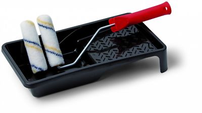 Laminierset 3 – 2x Nylon-Polyamidwalze 100mm + Steckbügel + Wanne – Komplettset Für Laminiergeräte