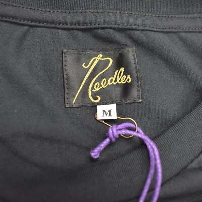 $240 NEEDLES Japan Navy Blue Butterfly Logo LS Pocket T-Shirt
