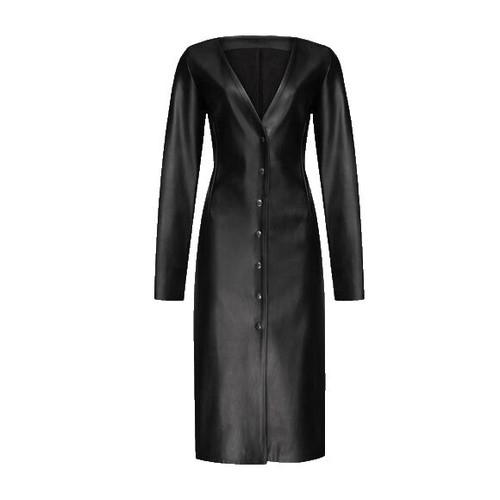 Vero Moda Womens Black Long Sleeve Faux Leather Mini Dress Size M | eBay