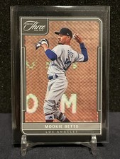 2022 Panini Three and Two Mookie Betts #84 Black Parallel #2/8 Dodgers