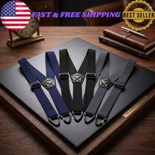 Suspenders for Men Heavy Duty, X Shape Back Hidden Suspender 1.5" Under Clothing