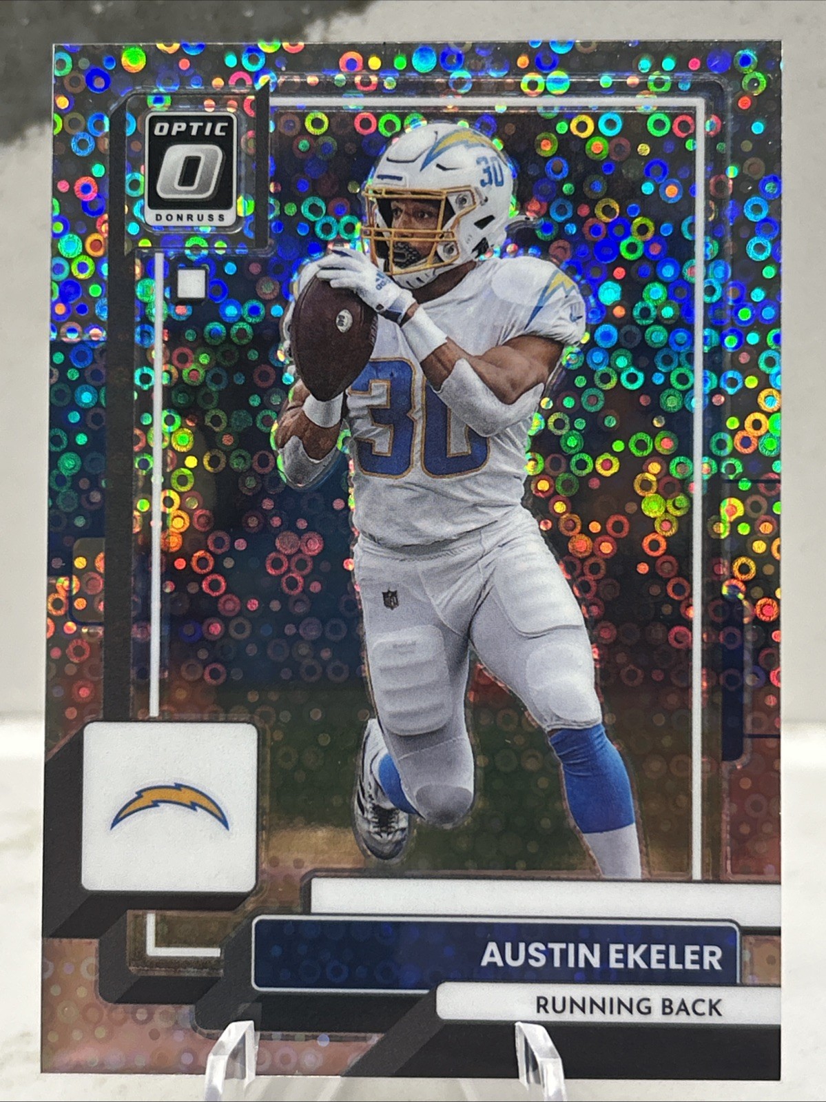 2022 Donruss Optic #109 Austin Ekeler Silver Disco /125 
