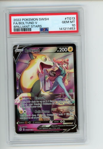 2022 Pokemon Brilliant Stars Boltund V TG13/TG30 Trainer Gallery Rare PSA 10