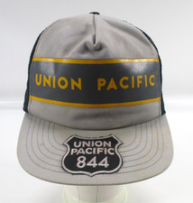 Vintage Union Pacific Hat 8444 Patch Mesh Foam Front Snapback Cap Made in USA