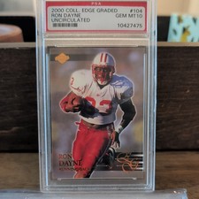 2000 Collector's Edge Graded Ron Dayne Rookie Card RC #104 Uncirculated PSA 10. rookie card picture