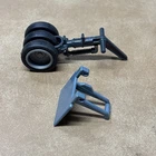Vintage GI Joe Cobra Night Raven Jet Landing Gear Rear Wheels & cover  1986 PART