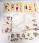 Small Joblot Mixed Bundle WW1 Military Pieces Handkerchiefs Postcards
