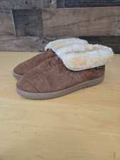 Old Friend Mens Chestnut Sheepskin Slippers Wide 9 5E Suede Bootie 441165-18