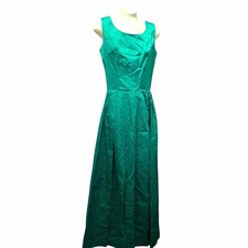 1950s Green Party Dress Sleeveless Vintage Retro Cocktail Rockabilly Costume