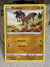mudbray pokemon card value Pokemon SM-3 Burning Shadows: MUDBRAY - 77/147 - Reverse Holo main image 1