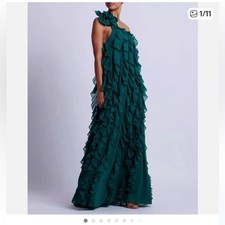 EASTER SALE ! PAtBO 🔥 Rosette One Shoulder Ruffle Gown