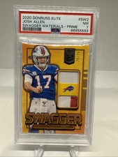 2020 Panini Donruss Elite - Swagger Josh Allen #SW2 (MEM) Worn Patch - Bills /25