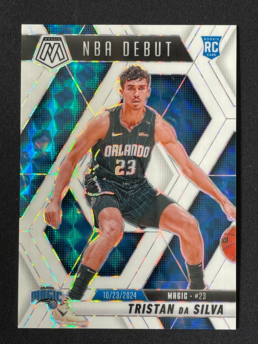 Tristan Da Silva 2024-25 Panini Mosaic RC NBA Debut White /25 #266