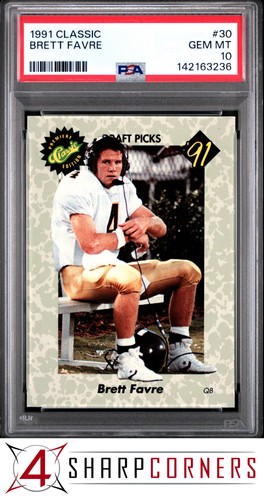 1991 CLASSIC #30 BRETT FAVRE RC HOF PSA 10