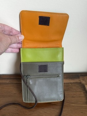 Mywalit Travel Neck or Belt Bag Crossbody Mini Purse Leather Multicolored SWEET!