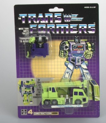 TRANSFORMERS HOOK G1 DECEPTICON CONSTRUCTICON NEU VERSIEGELT + AUFKLEBER