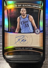 2025-26 Topps Basketball Nicolus Batum Marks of Excellence Auto ~ LA Clippers 