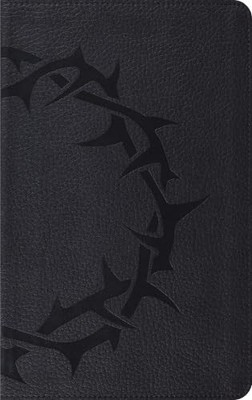 ESV Thinline Bibel, roter Buchstabe, anthrazit, Kronendesign