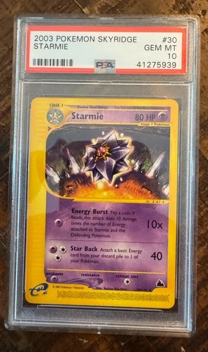 Pokémon Starmie Skyridge 30/144 PSA 10 2003 English Regular Rare low pop 80