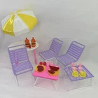 Vintage Barbie Backyard Patio Umbrella Picnic Playset #7750 1986