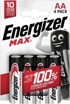 Energizer Max Plus Batterie AA Alkali Batterie 1,5 V 1800mAh Blisterpackung 4ER