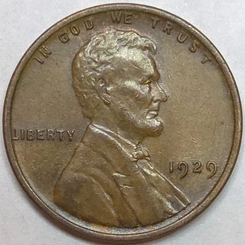 1929-P Lincoln Wheat Cent- AU (Lot#7)