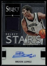 2012-13 Panini Select #17 Brook Lopez Select Stars Jersey Autographs #/199