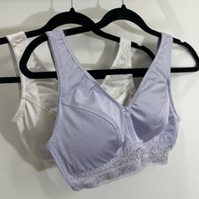 Rhonda Shear Mesh Dot Pin-Up Bra 2 Pack w Removable Pads Size Sm