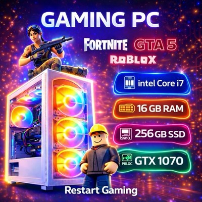   GAMING PC POWER   Intel Core i7   GTX 1070 | SSD   | Windows 11 Pro