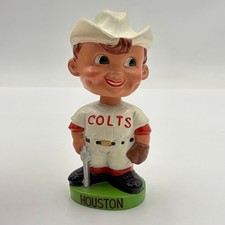 1960's Bobble Head Nodder Houston Colts .45 Green Base with Pistol 1962