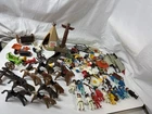 Vintage Playmobil Lot 1974 Geobra - Western Indian Tepee Totem Hospital Figures