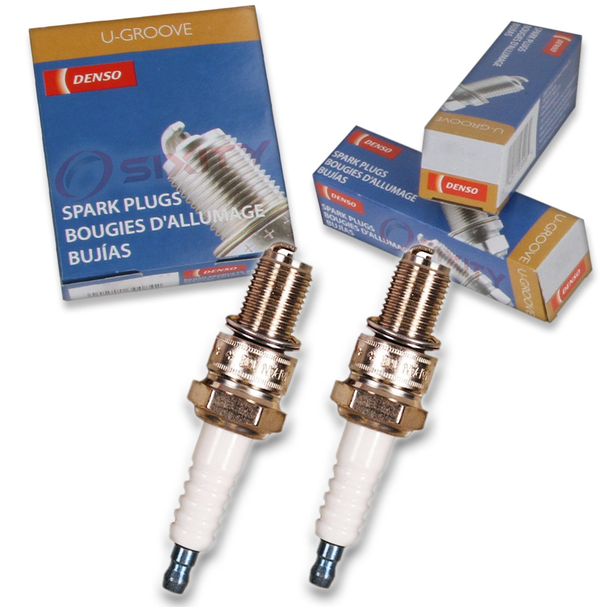 2 pc Denso Standard U-Groove Spark Plug for Ski-Doo GTX 550 Fan 2005-2008 zv