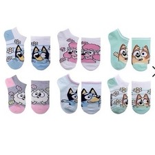 Toddler BLUEY Ankle Socks 6-Pair Pack Size 2T-4T Shoe Size Toddler 4-7 NEW