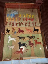 Vintage Marx 1968 Fort Apache Carry-All Playset W/ Figures 3 