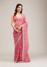 SAREE BLOUSE INDIAN NEW SARI PAKISTANI WEDDING DESIGNER BOLLYWOOD PARTY WEAR