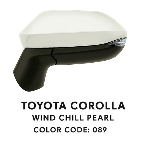 NEW PEARL Mirror fits 22-25 COROLLA SEDAN Driver LH Blind Spot Turn Signal Heat