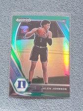2021 Chronicles Draft Picks Duke Jalen Johnson Green Prizm Rookie Card 
